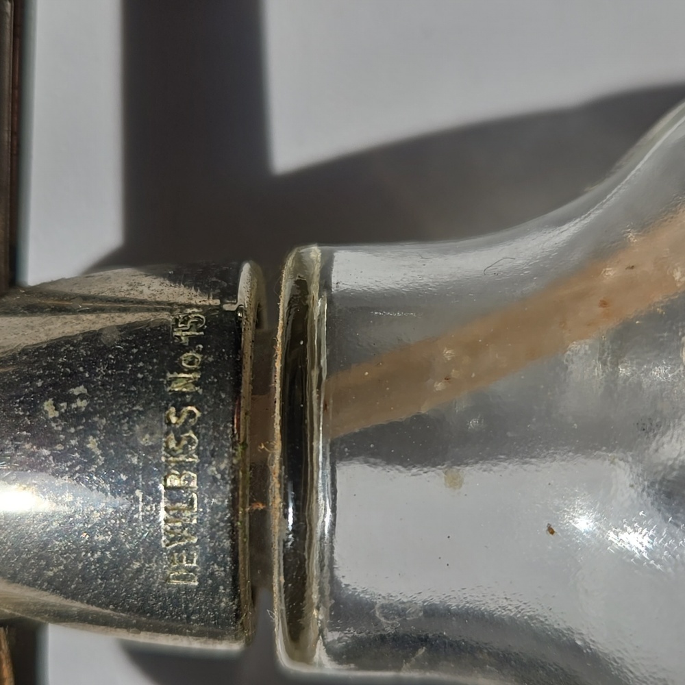 Antique sterling Silver Perfume and glass bottle atomizer devils bliss - Picture 3 of 6